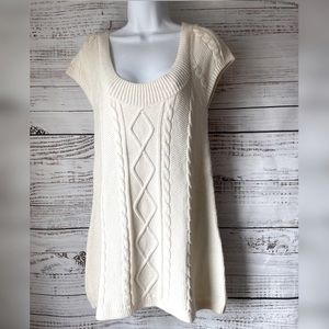 Cream Cable Knit Mini Dress